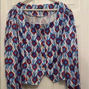 Retro print top by Shein